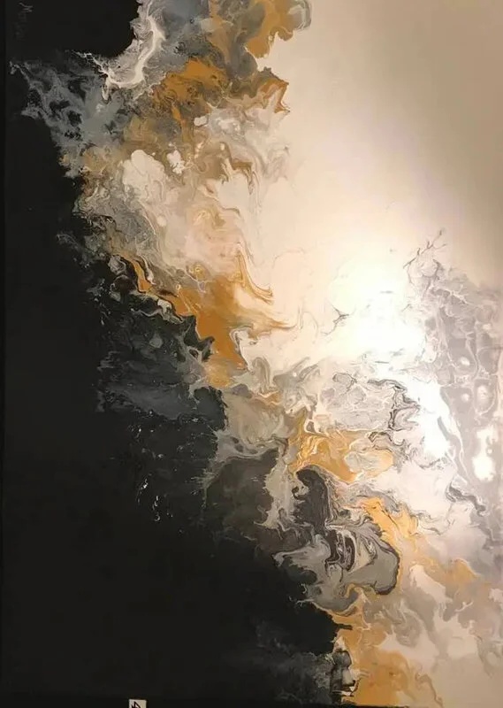 Akrylmålning Wild and Crazy 1 av Marilyn Miller