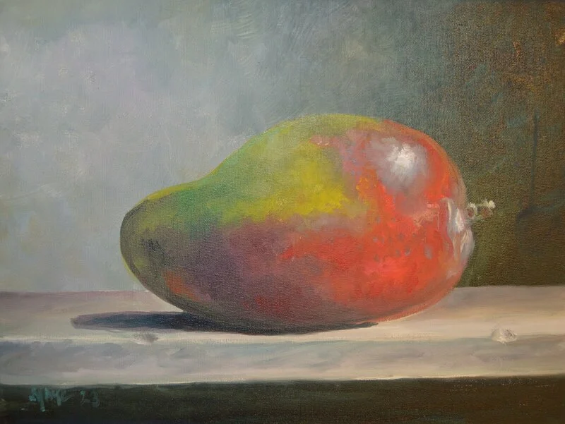 Oljemålning Study Mango av Miguel Habana Castro