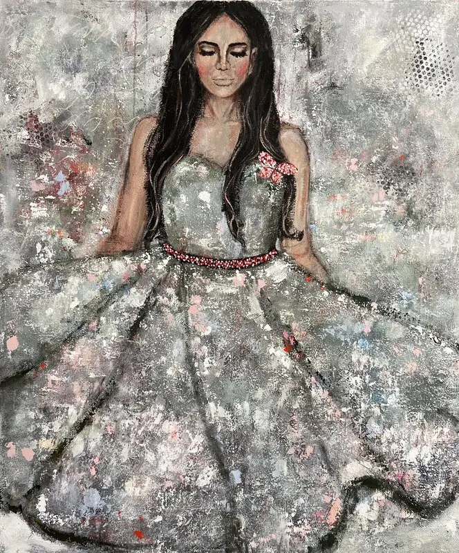 Akrylmålning Tranquility av Madeleine Santiago Elofsson