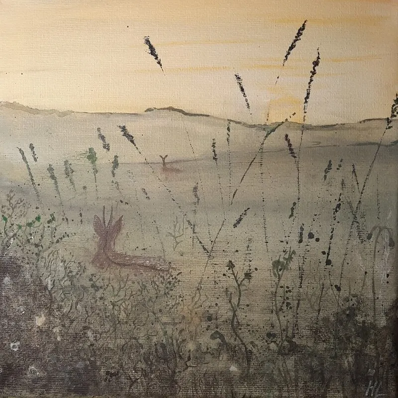 Akrylmålning Dimma av Helena Lindholm