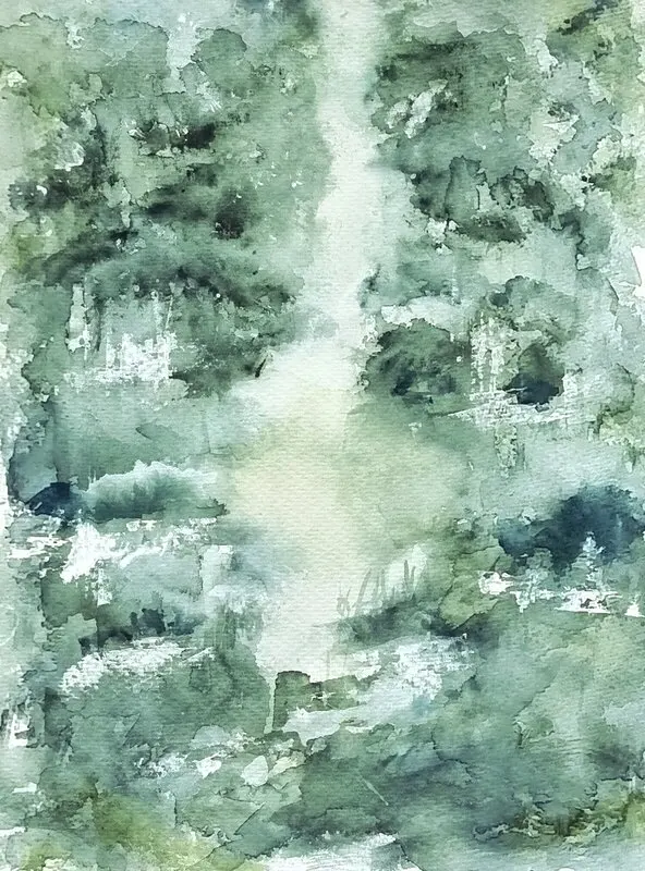 Akvarell Känn doften av skog av Åsa Edlund