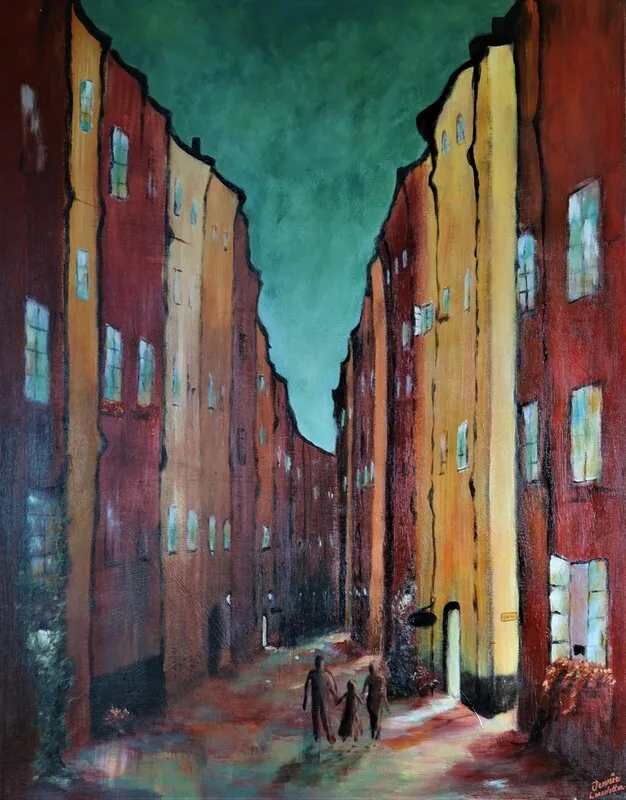 Akrylmålning På väg hem. av Jennie Larsdotter