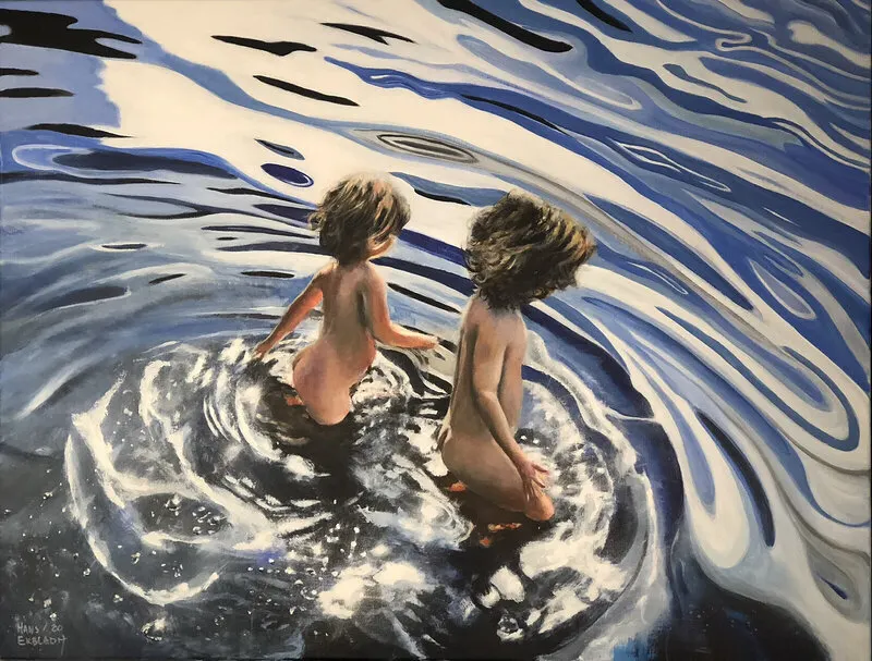 Akrylmålning Det kommer bli bra av Hans Ekbladh