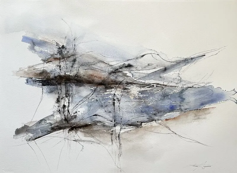 Akvarell The other side of nowhere av Dana Ingesson