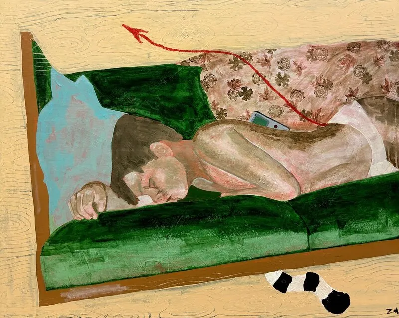 Akrylmålning Gameboy av Milo