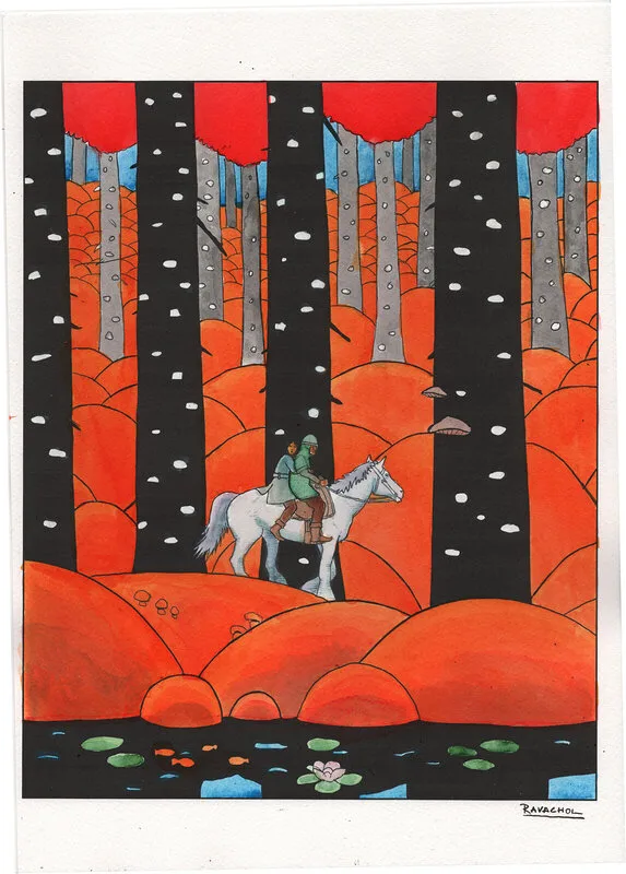 Riders in a forest av Ravachol
