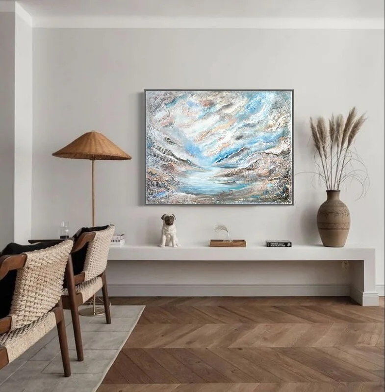 Akrylmålning Rådjur i solnedgången av Artbymiss.j