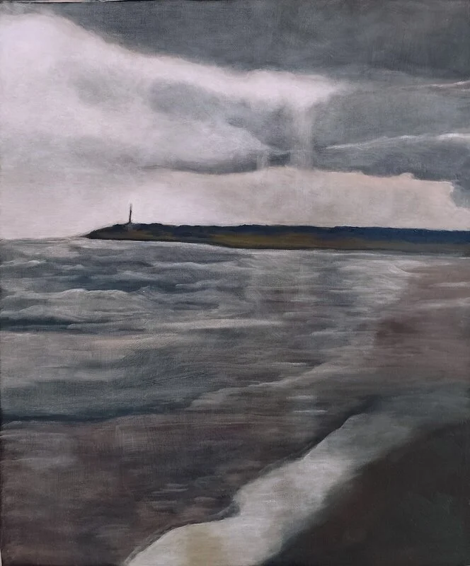 Oljemålning Himmel över Skagen av Maria Noring