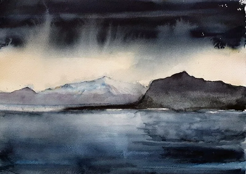 Akvarell Antarktismotiv, Inspirerad av Björn Bjernström av Into Särkelä