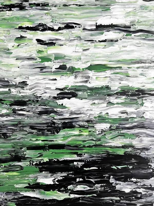 Akrylmålning Shade of green #2 av Igor Solomko