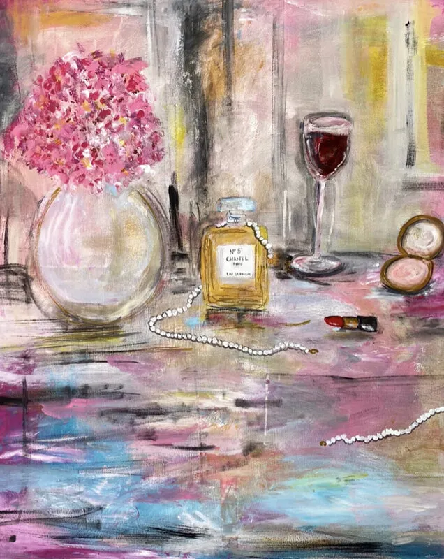 Akrylmålning Getting ready av Anna Larsson