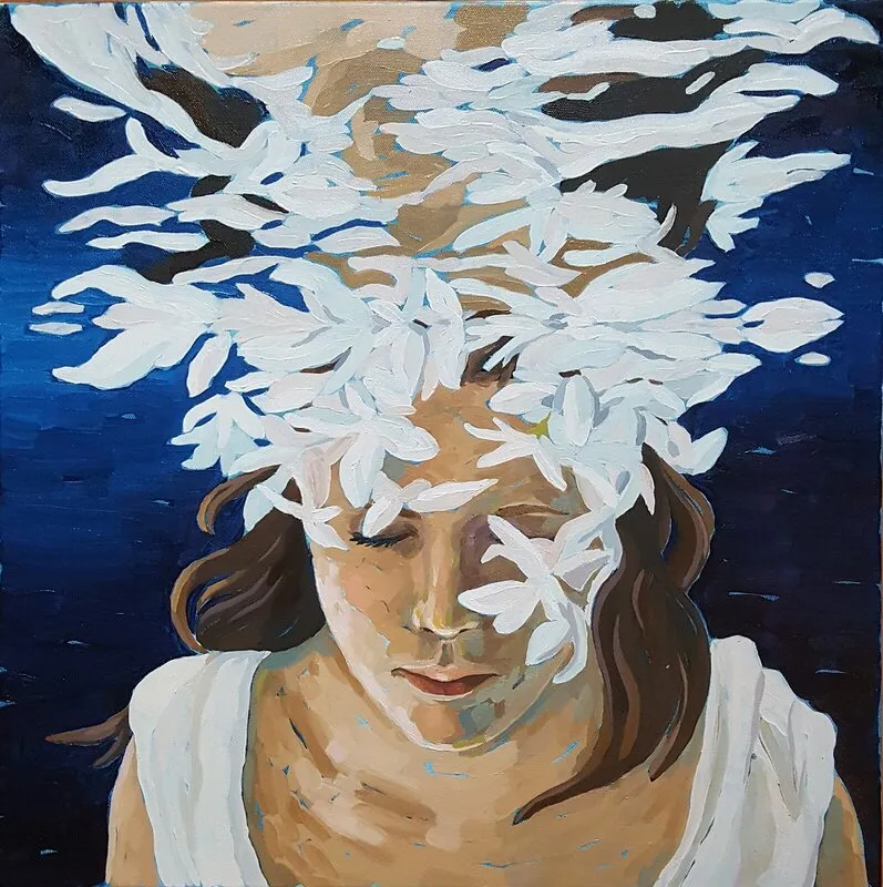 Oljemålning Midsommarnatt av Sofia Bodare