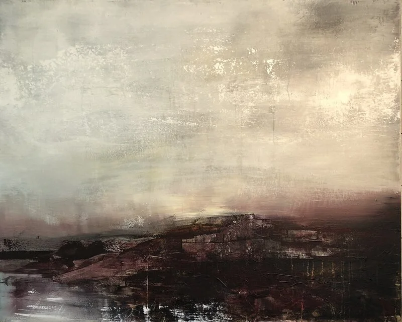 Akrylmålning Vid Skymningen av Annette MA Stocker