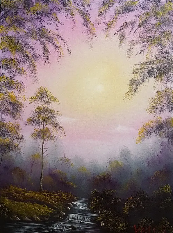 Oljemålning 18.13. Rippling Waters av Anders Wiberg