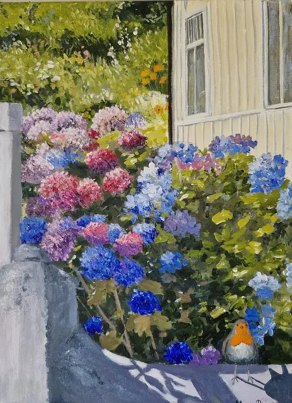 Akrylmålning Älskade blommor av Mona Reimer