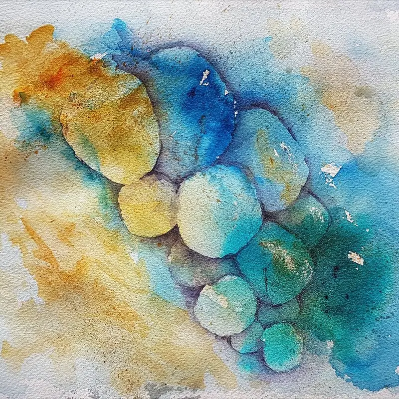 Akvarell Stenar av Agneta Nordenskjöld