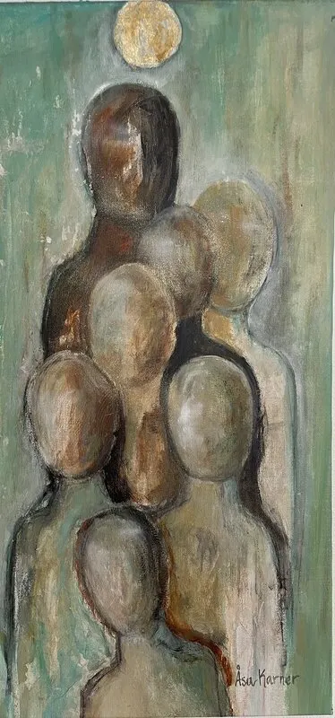 Akrylmålning Under samma sol av Åsa Karner