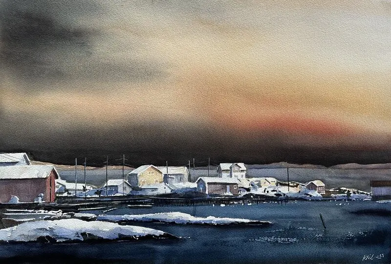 Akvarell Fotö av Kalle Nilsson