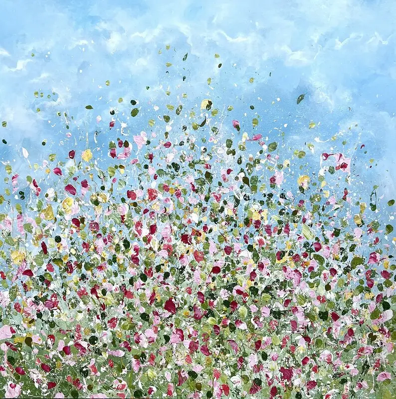 Akrylmålning WILD FLOWER 12000kr av Anna Artistockholm Brandt