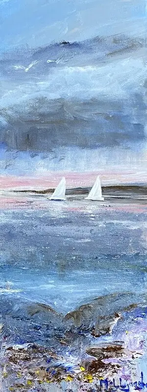 Akrylmålning På väg…. av Marie-Louise Ljungberg