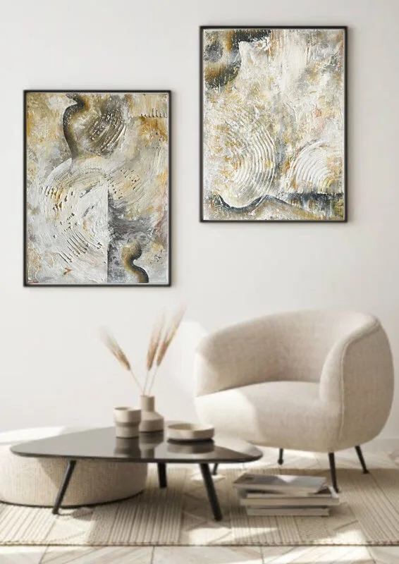 Akrylmålning Textur abstraktion av ALINA STAROVOJTOVA