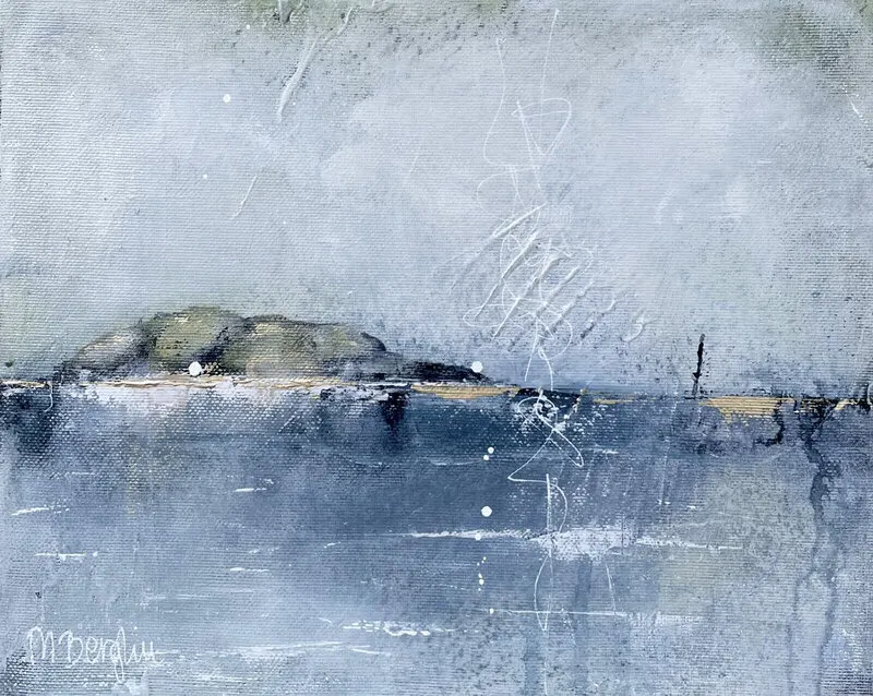 Akrylmålning Skimrande böljor III av Monica Berglin