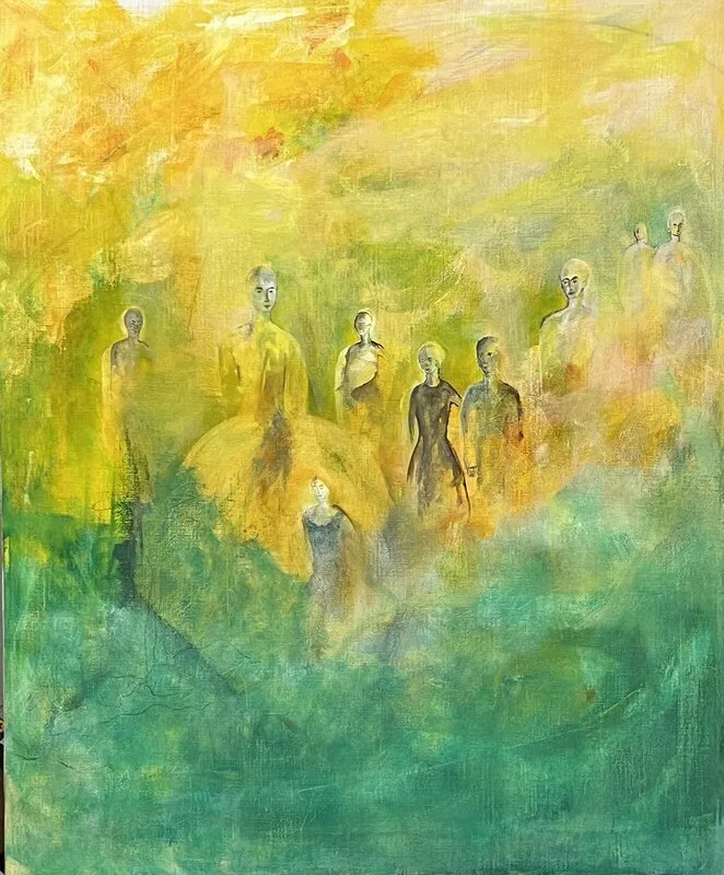 Oljemålning Glädje av Eva Larsson Södergren