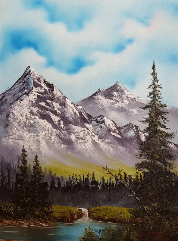 Oljemålning 19.13. Valley of Tranquility av Anders Wiberg