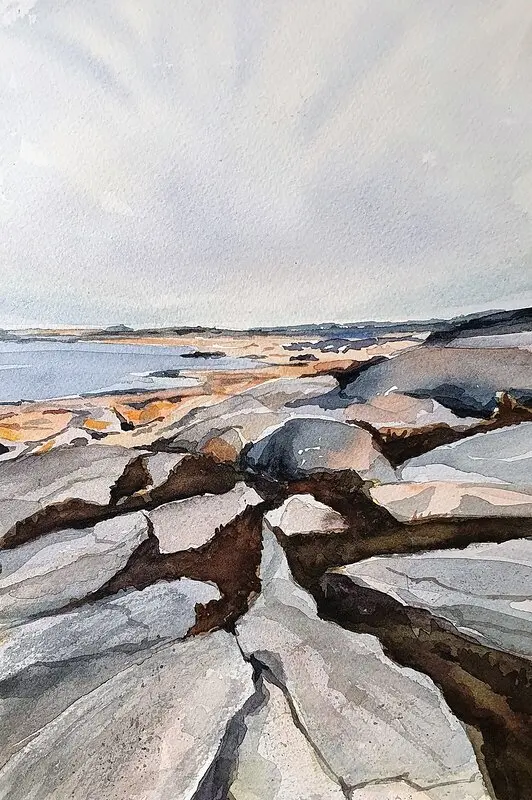 Akvarell av Anna-Maria Esback