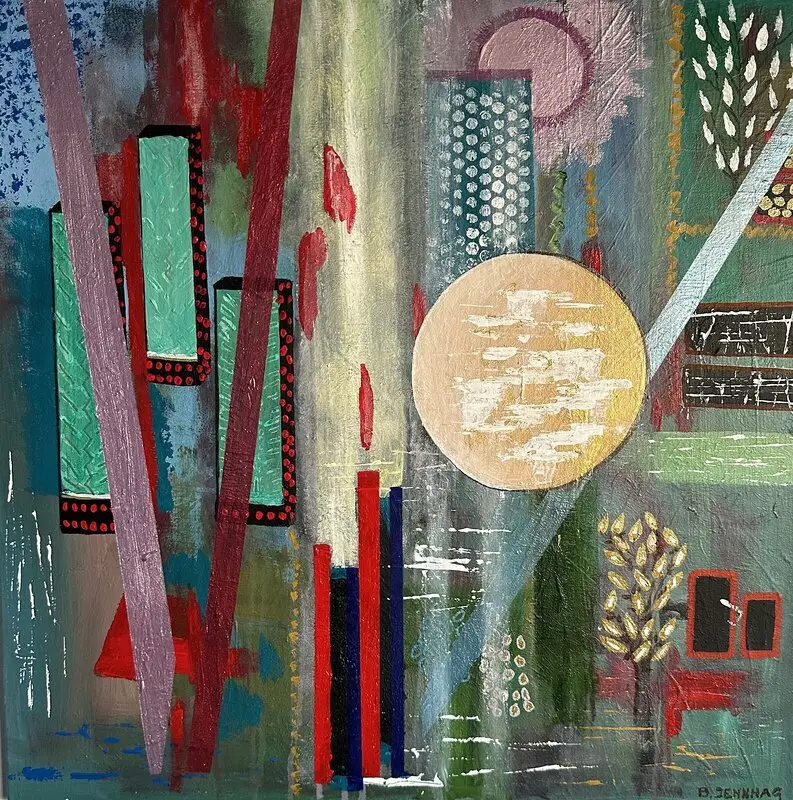 Akrylmålning Reflection av Britt Jennhag