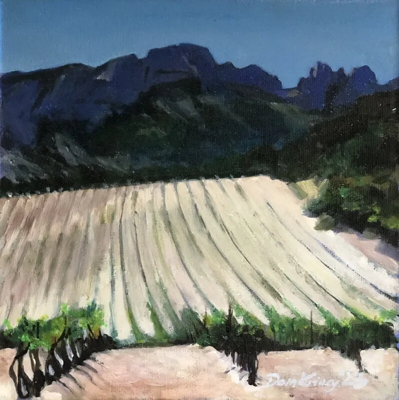 Oljemålning Dentelles de Montmirail 4 av Dora Krincy