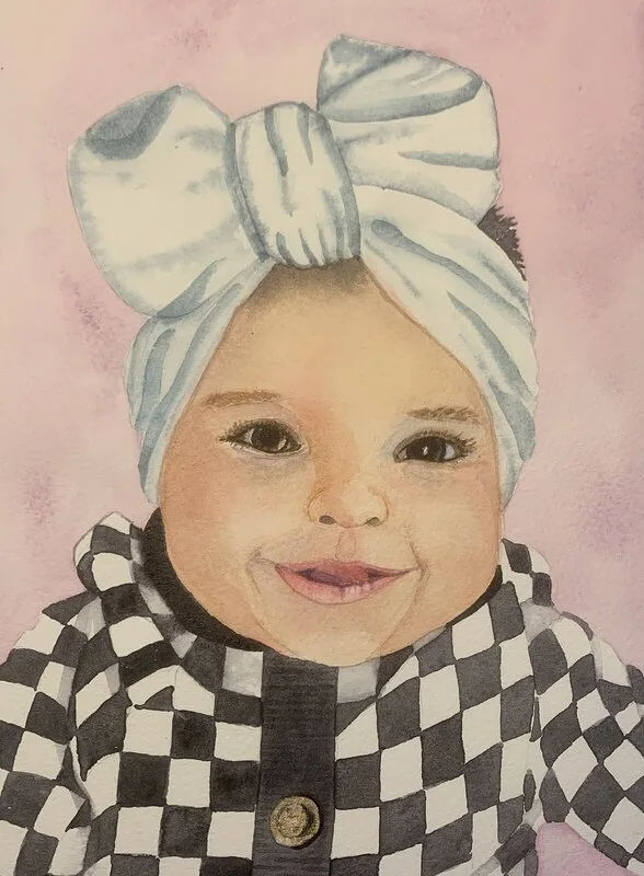 Akvarell Lilla Ashia av Nina Gillbo