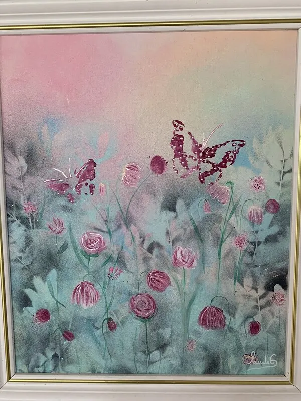 Akrylmålning Sommarängen av Anneli Gustavsson