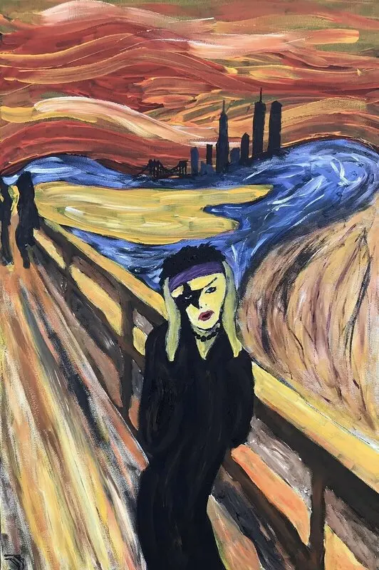 Akrylmålning #85 Escape From The Island av Dennis Borg