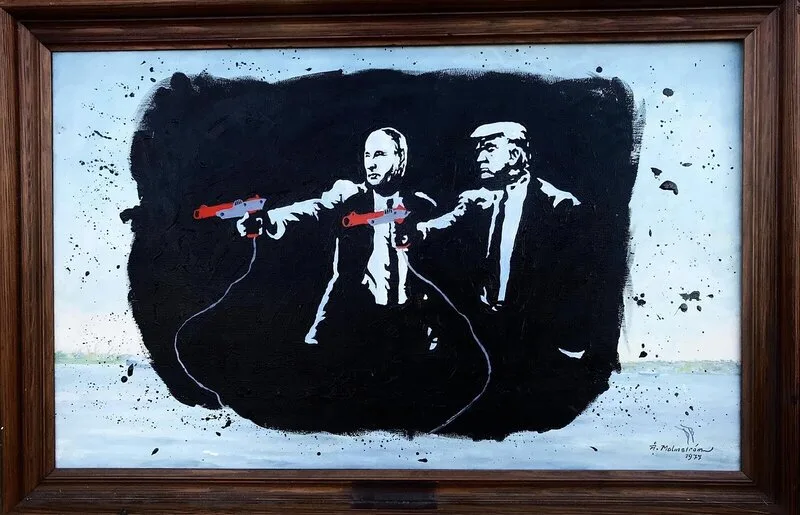 Akrylmålning #93 Game Over av Dennis Borg