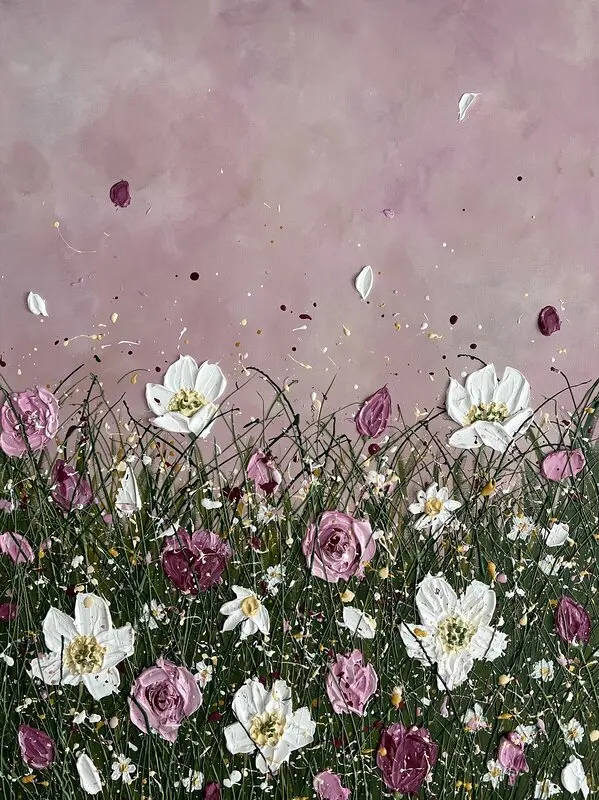 Akrylmålning Flora av Veronica Fuchs