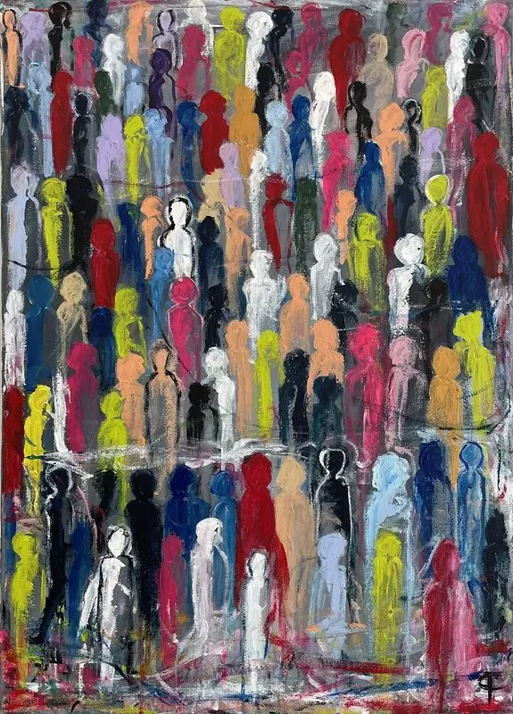 Akrylmålning Stand out av Peter Frejeberg