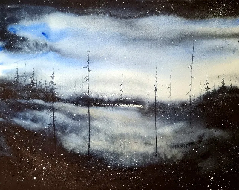 Akvarell Infinity av Pernilla Carlsson