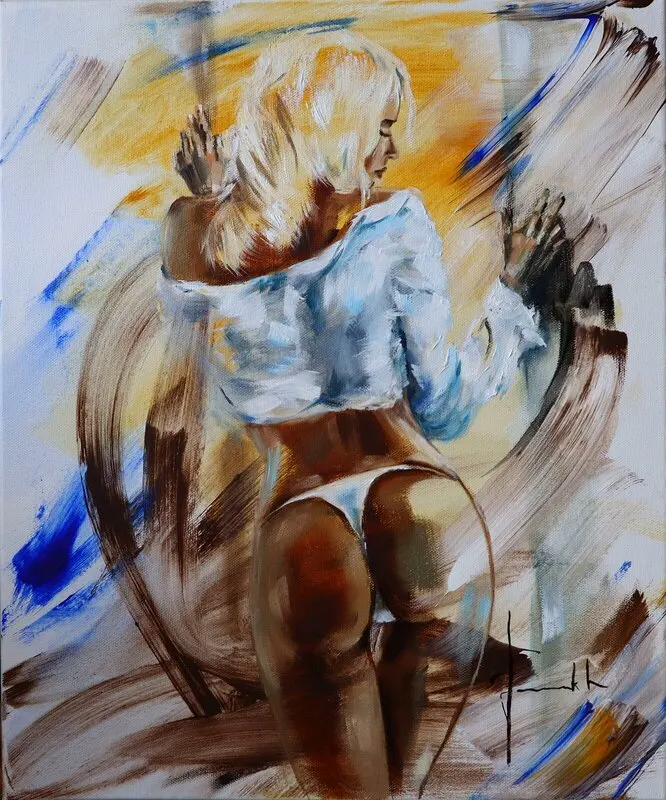 Oljemålning Female figure av Igor Fominykh