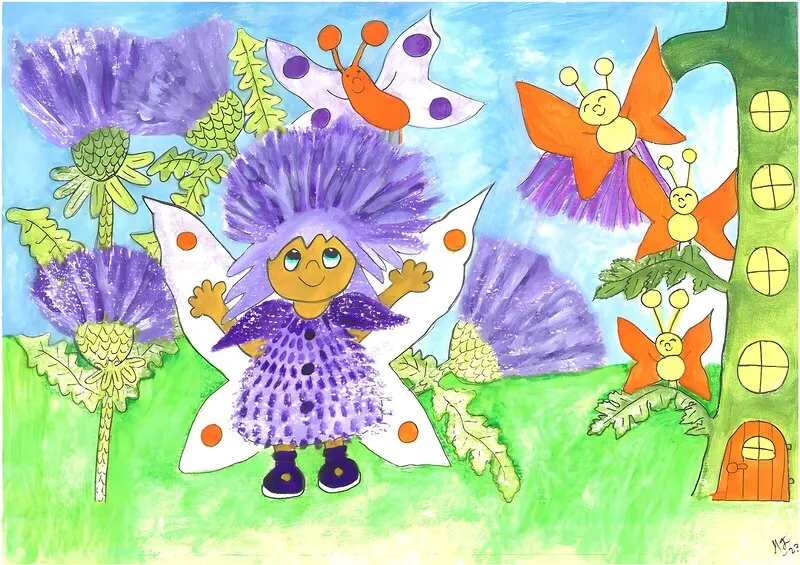 Flowergardencollection Tistel av Marlene Jonsson