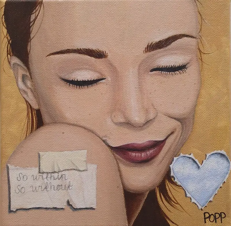 Akrylmålning So within so without av Åsa Popp