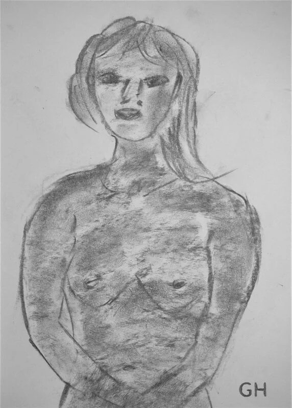 "Study  G9 - VI"  -  Charcoal sketch av Gerhard Hofman