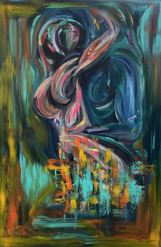 Akrylmålning Paint me in love av Fanny Cederqvist