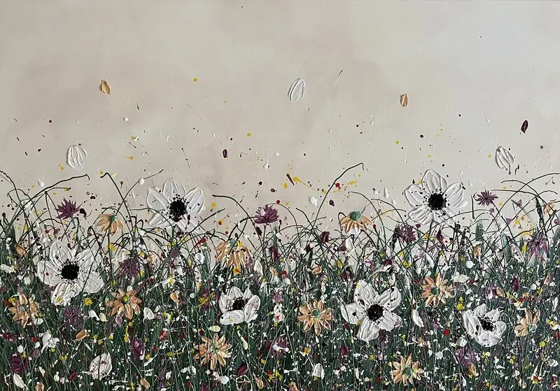 Akrylmålning Ode to October av Veronica Fuchs