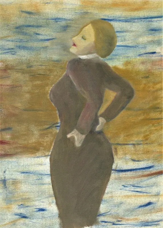 Oljemålning "Expectation"  -  Oil painting - (€940) - RD av Gerhard Hofman