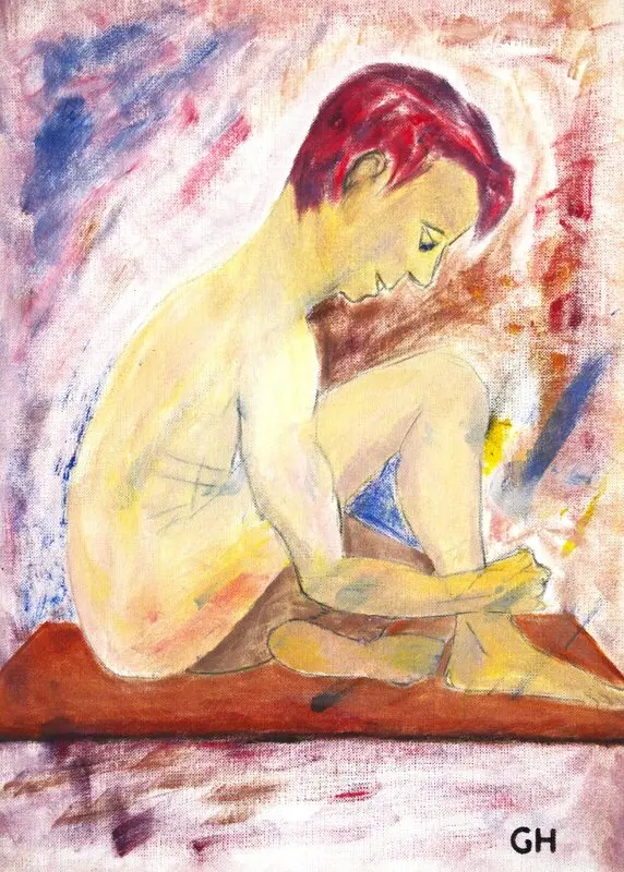 Oljemålning "Position"  -  Oil painting av Gerhard Hofman