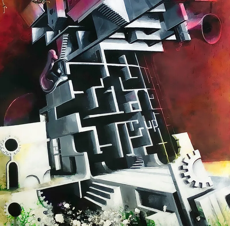 Akrylmålning Down on the Upside av Per Staffan Nygren