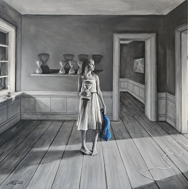 Akrylmålning "Adjö" - rum nr 11 och 12 av Marta Anna Szalega Szymakowska