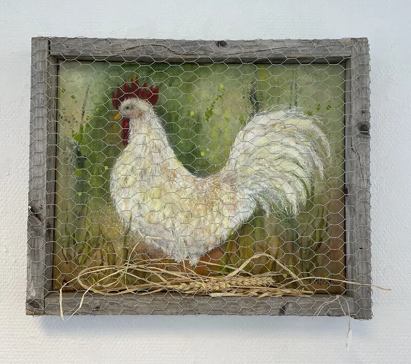 Akrylmålning Tuppen av Monica Berglin