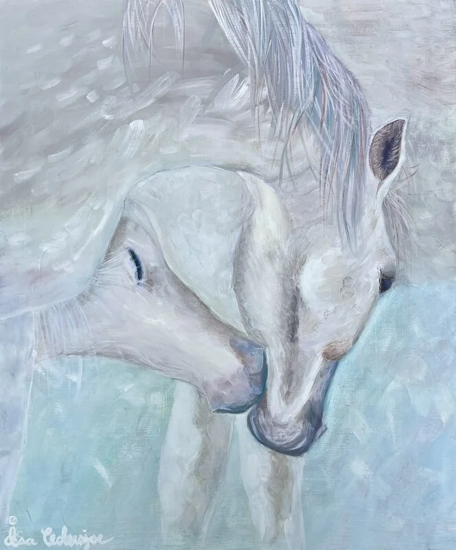 Oljemålning A gentle toutch av Åsa Sjöberg Cederlöf